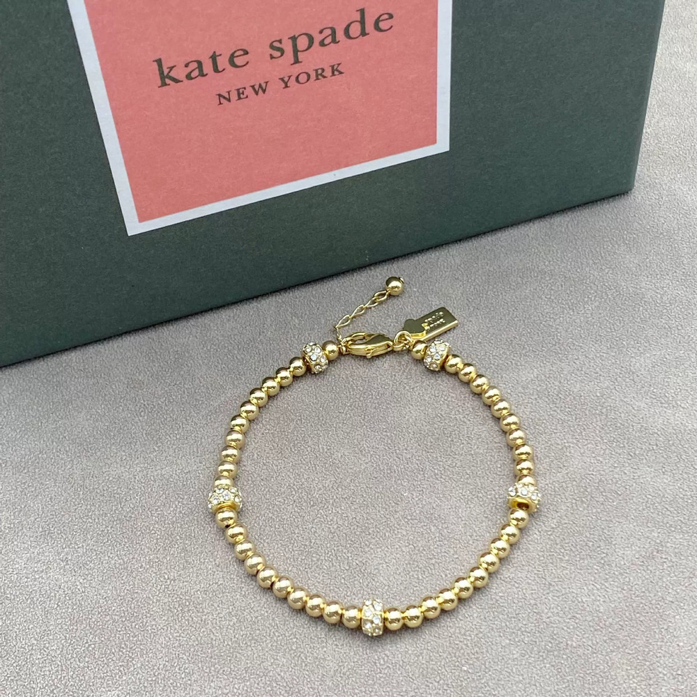 kate spade Mr He Gold Filled Heart Bead Bracelet Lucky